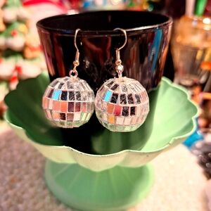 Disco ball Pop earrings new